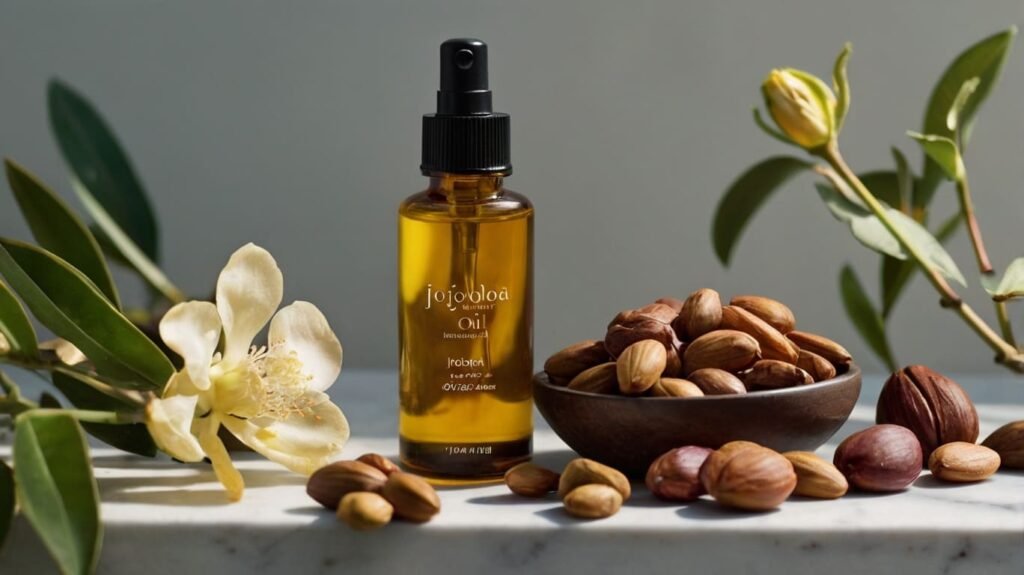 A bottle of jojoba oil